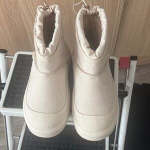 Cream Ankle Boots